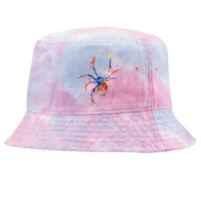 Spider Web Cobweb Arachnid Entomology Cute Gift Arachnologist Funny Gift Tie-Dyed Bucket Hat