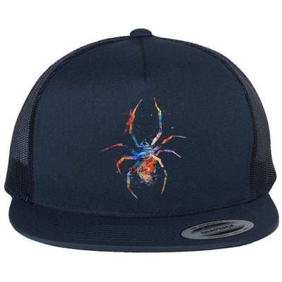 Spider Web Cobweb Arachnid Entomology Cute Gift Arachnologist Funny Gift Flat Bill Trucker Hat