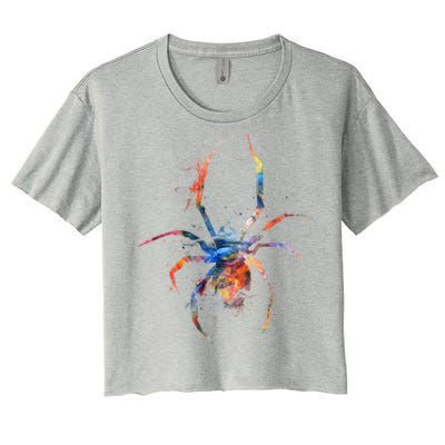 Spider Web Cobweb Arachnid Entomology Cute Gift Arachnologist Funny Gift Women's Crop Top Tee