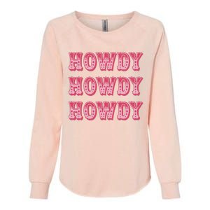 Southern Western Cowgirl Rodeo Pink Hat Womens California Wash Sweatshirt