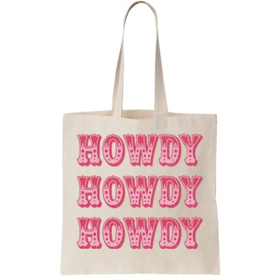 Southern Western Cowgirl Rodeo Pink Hat Tote Bag