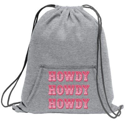 Southern Western Cowgirl Rodeo Pink Hat Sweatshirt Cinch Pack Bag