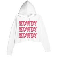 Southern Western Cowgirl Rodeo Pink Hat Crop Fleece Hoodie