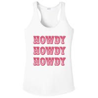 Southern Western Cowgirl Rodeo Pink Hat Ladies PosiCharge Competitor Racerback Tank