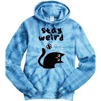 Stay Weird Cat Tie Dye Hoodie