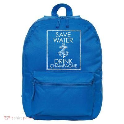Save Water Champagne Funny Gift 16 in Basic Backpack