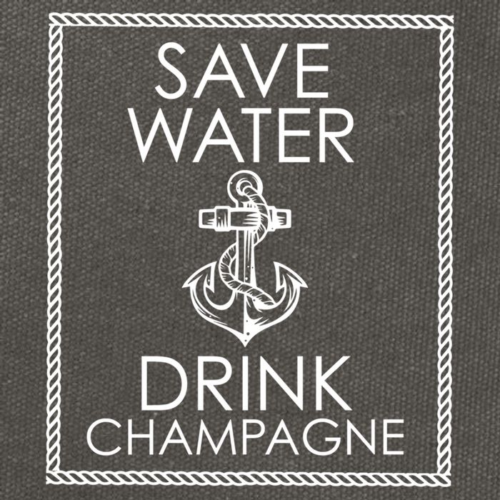 Save Water Champagne Funny Gift Cotton Canvas Backpack