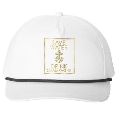 Save Water Champagne Funny Gift Cool Gift Snapback Five-Panel Rope Hat