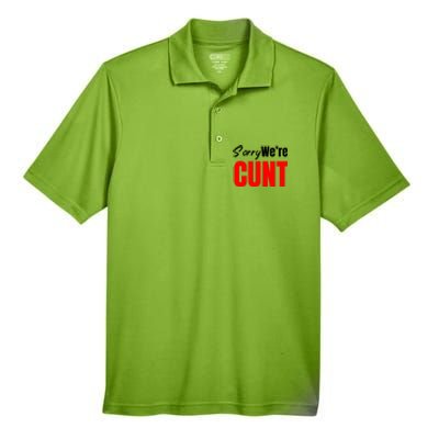 Sorry We’Re Cunt Men's Origin Performance Piqué Polo