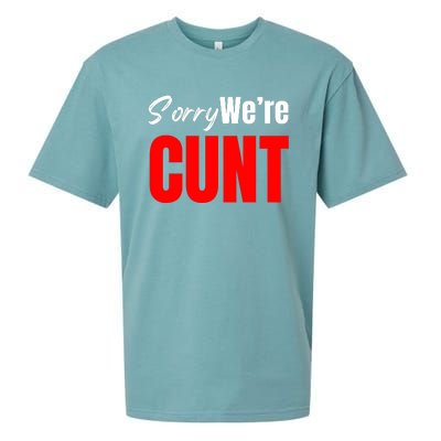 Sorry We’Re Cunt Sueded Cloud Jersey T-Shirt