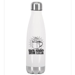 Save Water Cocoa Gift Stainless Steel Insulated Water Bottle