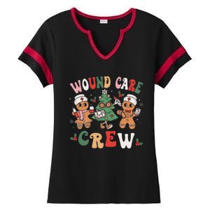 Snowman Wound Care Crew Christmas Wounds Specialist Ladies Halftime Notch Neck Tee