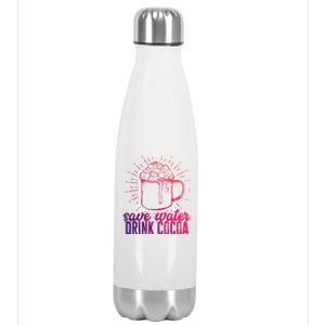 Save Water Cocoa Gift Stainless Steel Insulated Water Bottle