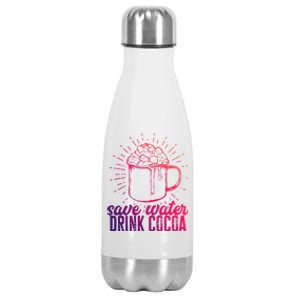 Save Water Cocoa Gift Stainless Steel Insulated Water Bottle