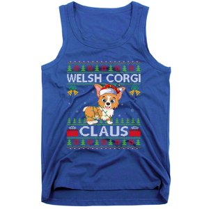 Santa Welsh Corgi Dog Xmas Lights Ugly Welsh Corgi Christmas Gift Tank Top