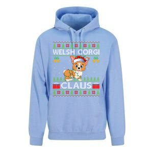 Santa Welsh Corgi Dog Xmas Lights Ugly Welsh Corgi Christmas Gift Unisex Surf Hoodie