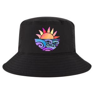 Summer Water Color Sunset Beach Cool Comfort Performance Bucket Hat