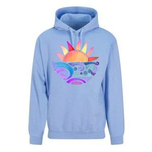 Summer Water Color Sunset Beach Unisex Surf Hoodie