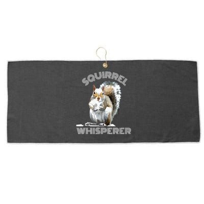 Squirrel Whisperer Cool Funny Sarcastic Squirrel Lover Large Microfiber Waffle Golf Towel