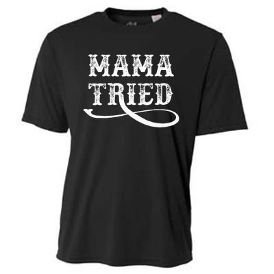 Southern Western Country Outlaw Music Mama Tried Cooling Performance Crew T-Shirt