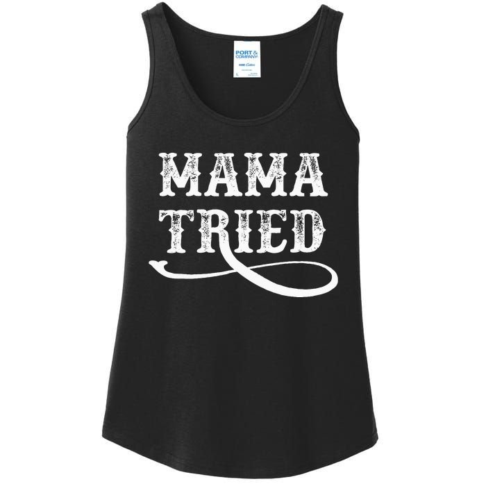 Southern Western Country Outlaw Music Mama Tried Ladies Essential Tank