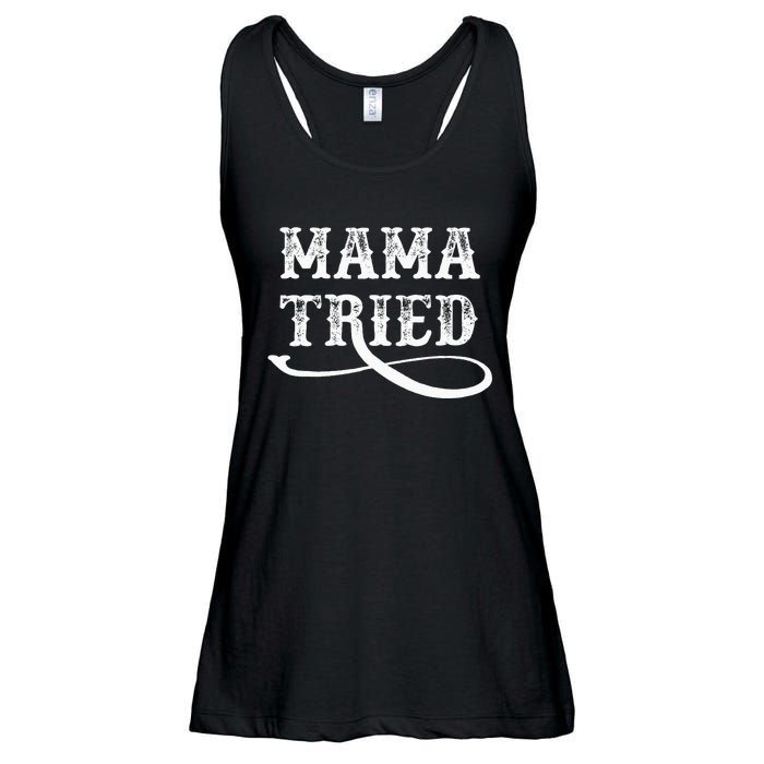 Southern Western Country Outlaw Music Mama Tried Ladies Essential Flowy Tank