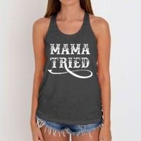 Southern Western Country Outlaw Music Mama Tried Women's Knotted Racerback Tank