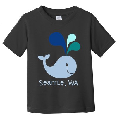 Seattle Washington Cute Whale Lover Cartoon Toddler T-Shirt