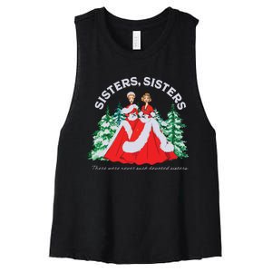 Sisters White Christmas Movie 1954 Xmas Snow Holiday Pajamas Women's Racerback Cropped Tank