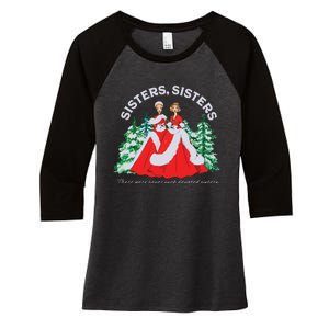 Sisters White Christmas Movie 1954 Xmas Snow Holiday Pajamas Women's Tri-Blend 3/4-Sleeve Raglan Shirt