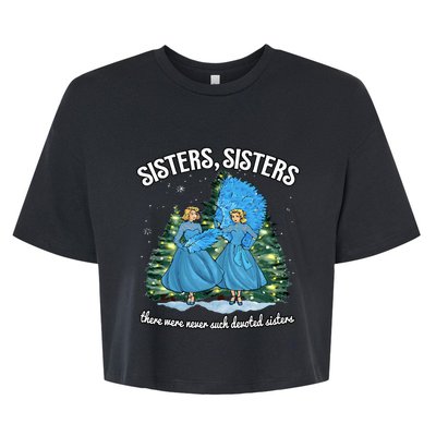 Sisters White Christmas Movie 1954 Xmas Snow Holiday Pajamas Bella+Canvas Jersey Crop Tee