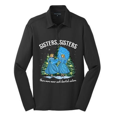 Sisters White Christmas Movie 1954 Xmas Snow Holiday Pajamas Silk Touch Performance Long Sleeve Polo