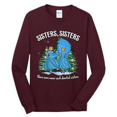 Sisters White Christmas Movie 1954 Xmas Snow Holiday Pajamas Tall Long Sleeve T-Shirt