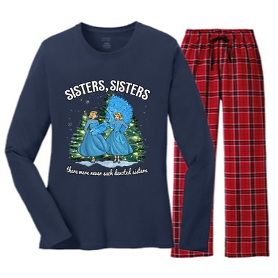 Sisters White Christmas Movie 1954 Xmas Snow Holiday Pajamas Women's Long Sleeve Flannel Pajama Set 