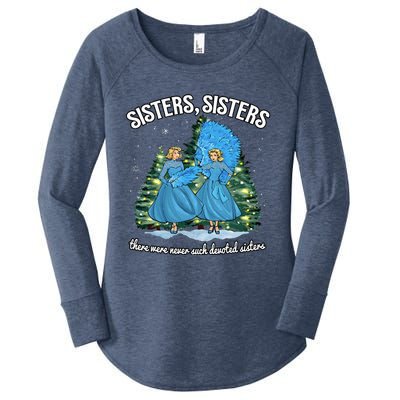 Sisters White Christmas Movie 1954 Xmas Snow Holiday Pajamas Women's Perfect Tri Tunic Long Sleeve Shirt