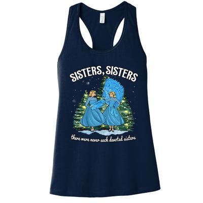 Sisters White Christmas Movie 1954 Xmas Snow Holiday Pajamas Women's Racerback Tank