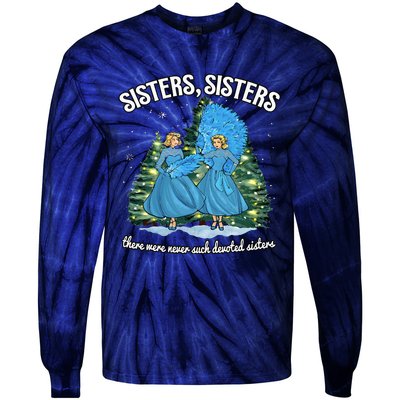 Sisters White Christmas Movie 1954 Xmas Snow Holiday Pajamas Tie-Dye Long Sleeve Shirt