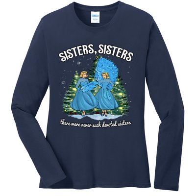 Sisters White Christmas Movie 1954 Xmas Snow Holiday Pajamas Ladies Long Sleeve Shirt