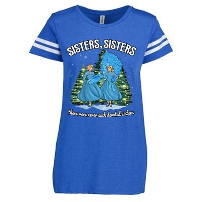 Sisters White Christmas Movie 1954 Xmas Snow Holiday Pajamas Enza Ladies Jersey Football T-Shirt