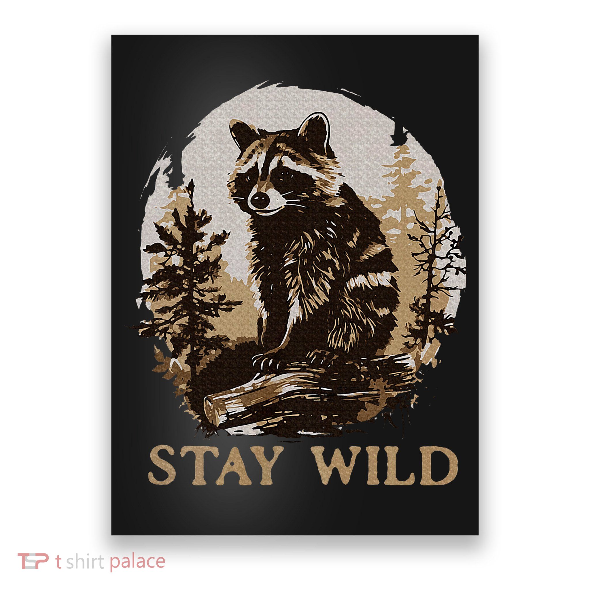 Stay Wild Cottagecore Aesthetic Raccoon Lover Vintage Racoon Poster