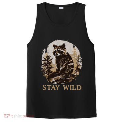 Stay Wild Cottagecore Aesthetic Raccoon Lover Vintage Racoon PosiCharge Competitor Tank