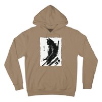 Samurai Warrior Cat Graphicvintage Japanese Art Anime Hoodie