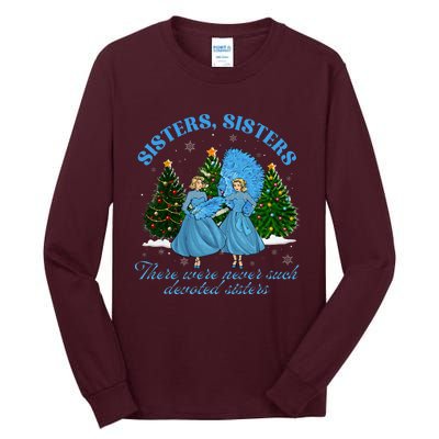 Sisters White Christmas Movie 1954 Xmas Snow Pajamas Holiday Tall Long Sleeve T-Shirt