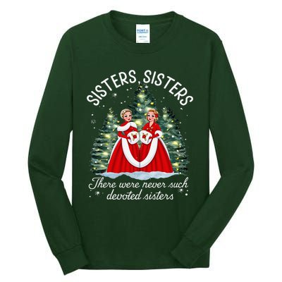 Sisters White Christmas Movie 1954 Xmas Snow Holiday Pajamas Tall Long Sleeve T-Shirt