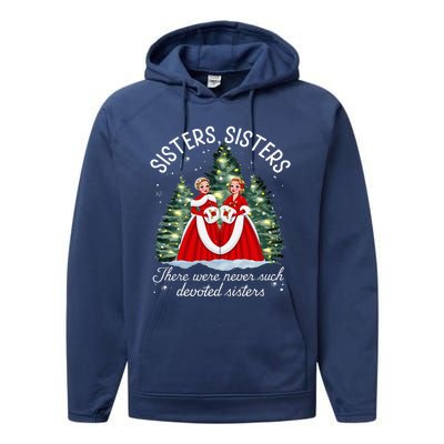 Sisters White Christmas Movie 1954 Xmas Snow Holiday Pajamas Performance Fleece Hoodie