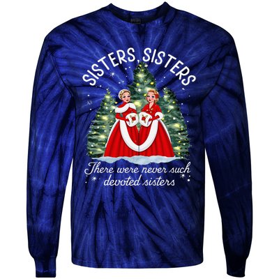 Sisters White Christmas Movie 1954 Xmas Snow Holiday Pajamas Tie-Dye Long Sleeve Shirt