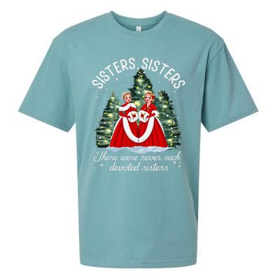 Sisters White Christmas Movie 1954 Xmas Snow Holiday Pajamas Sueded Cloud Jersey T-Shirt