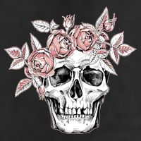 Skull With Crown Of Pink Roses Cool Comfort Performance Bucket Hat