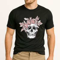 Skull With Crown Of Pink Roses Cooling Performance Crew T-Shirt