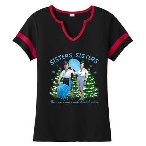 Sisters White Christmas Movie 1954 Xmas Snow Holiday Pajamas Ladies Halftime Notch Neck Tee